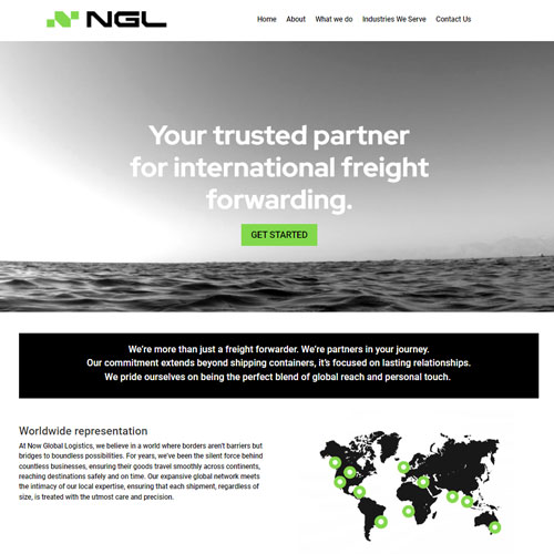 australian logistics company webdesign